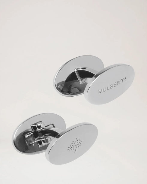 MULBERRY OVAL REVERSIBLE CUFFLINKS